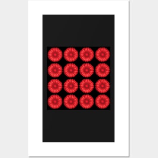 Red daisy Posters and Art